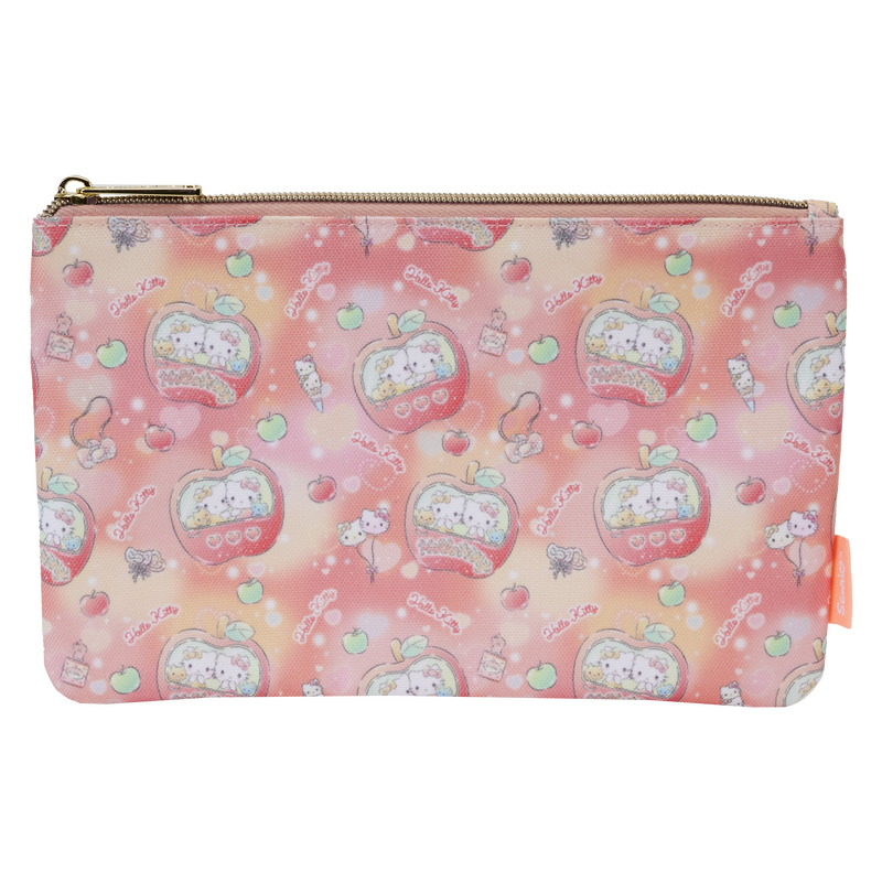 Image of our Sanrio Hello Kitty Carnival All-Over Print Nylon Zipper Pouch against a white background